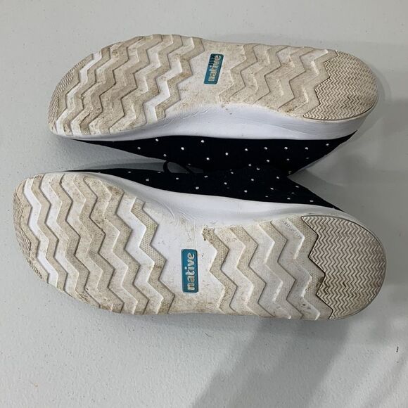 Native Sneakers Black w/‎ Embroidered Dots Sz 10 - Picture 6 of 8